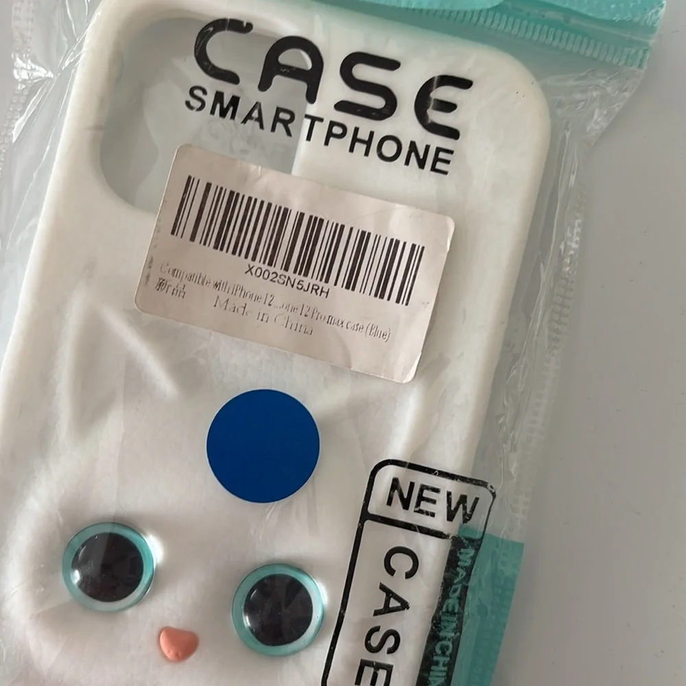Feibili White Silicone 3D Cat Design Phone Case iPhone 12 Pro Max